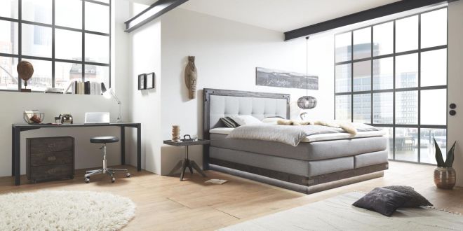 Boxspring Massage Gelbett 200x220 Dual Ohio Boca LED