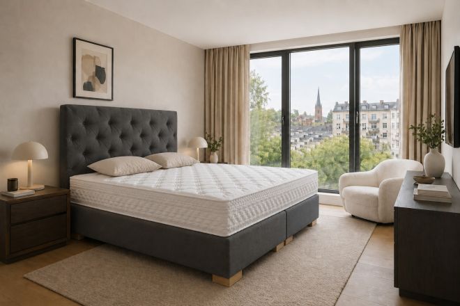 Boxspring Wasserbett 200x220 mit Massage Lyon