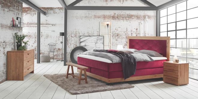 Boxspring Massage Wasserbett 200x220 Dual Dolomit Jeno