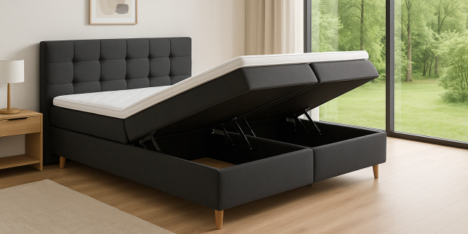 Bett 200x220 mit Stauraum Tebano