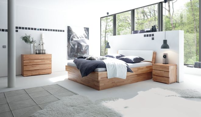 Hasena Premium 18 Wood - Line, Practico-Box, Varus Kopfteil, Ravo Kissen