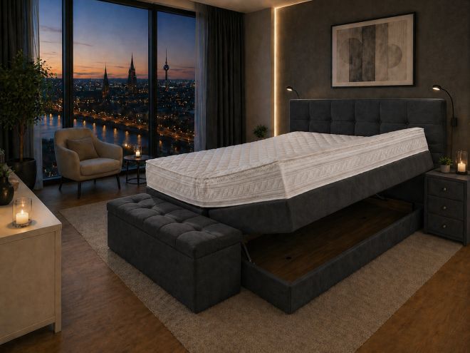 Boxspringbett 180x200 mit Bettkasten Paris Lagerware Fabrikverkauf Bremen