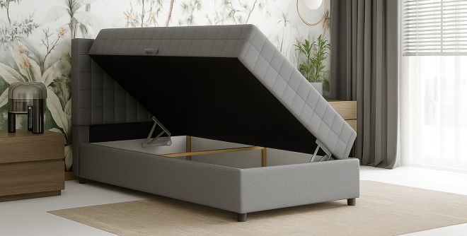 Boxspringbett 100x200 mit Bettkasten Oliva H5