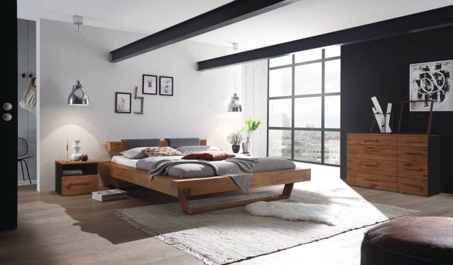 Hasena Aosta 16 Oak Wild, Skid Kufen, Balco Kopfteil, Nakio Kissen